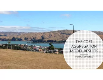 THE COST  AGGREGATION  MODEL RESULTS  PORIRUA WHAITUA  Synopsis.  Synopsis.  Synopsis.