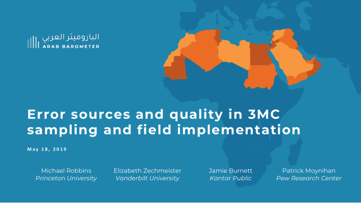 error sources and quality in 3mc sampling and field