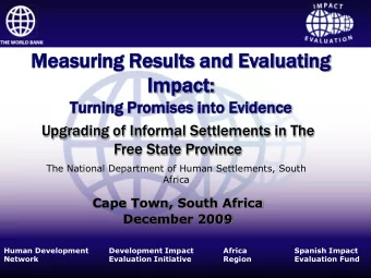 Measur  suring  ing Result  lts  s and  nd Evalu  luating  ating  Impa  pact:  t:  Turn  rnin  ing