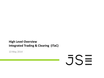13 May 2014  Agenda  Context  Design Principles and Approach  High Level Proposed Solution
