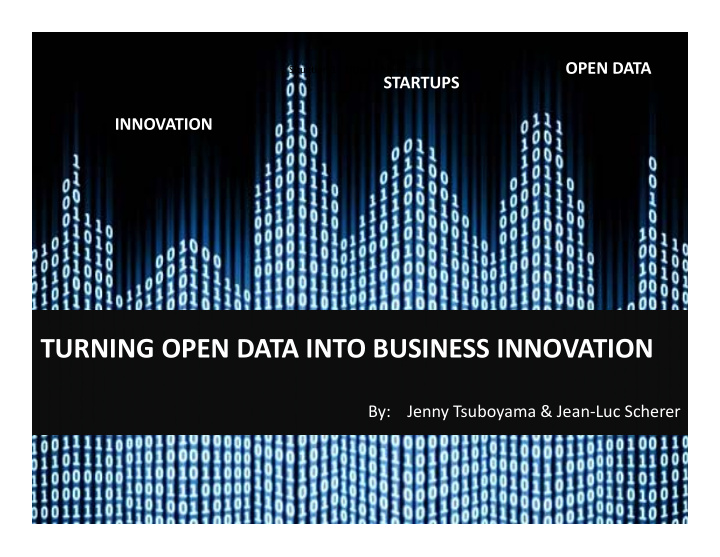 turning open data into business innovation