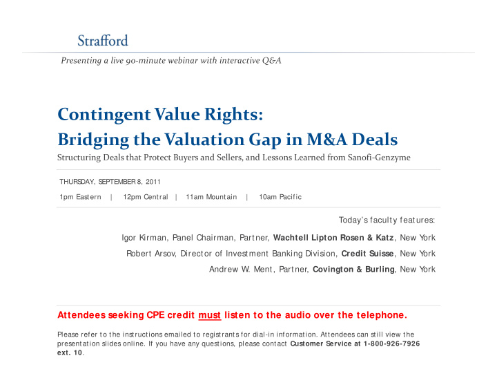 contingent value rights contingent value rights bridging