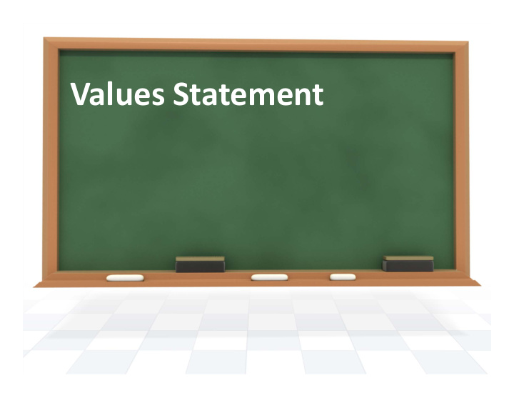 values statement values statement