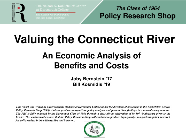valuing the connecticut river