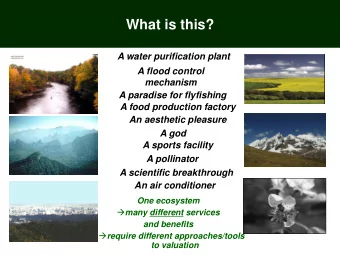 What is this?  A water purification plant  A flood control  mechanism  A paradise for flyfishing  A