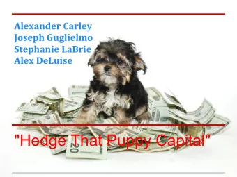 &quot;Hedge That Puppy Capital&quot;  Hedge Fund Style    Our strategy is based off of a