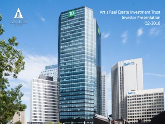 Art  rtis  is Rea  eal  l Estate In  Inves  estment Tru  rust  In  Inves  estor Pres  esentati