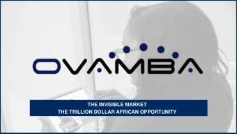 THE INVISIBLE MARKET  THE TRILLION DOLLAR AFRICAN OPPORTUNITY  THE PERCEPTION:  THE WAY MANY PEOPLE