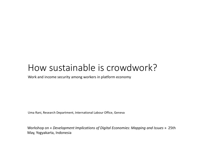 how sustainable is crowdwork