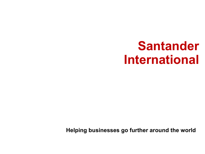 santander international