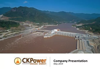 Company Presentation  May 2019  Disclaimer  The information contained in this presentation is