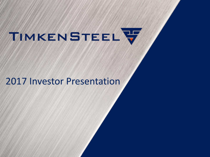 2017 investor presentation forward looking statements and
