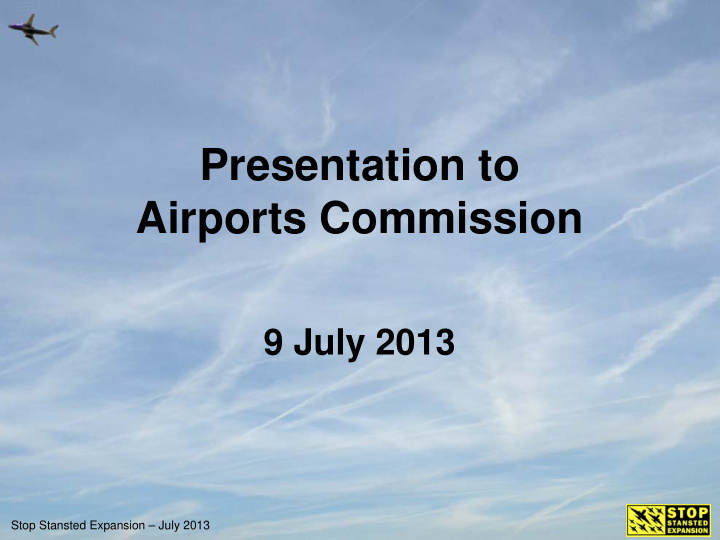 presentation to airports commission