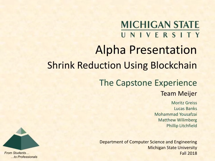 alpha presentation