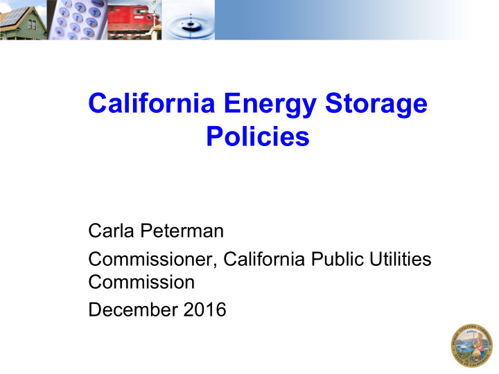 california energy storage policies