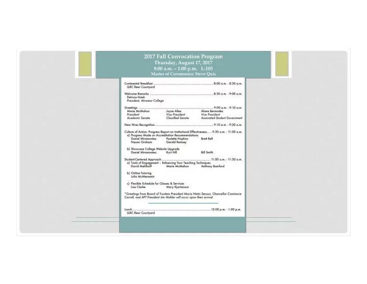 2017 fall convocation program