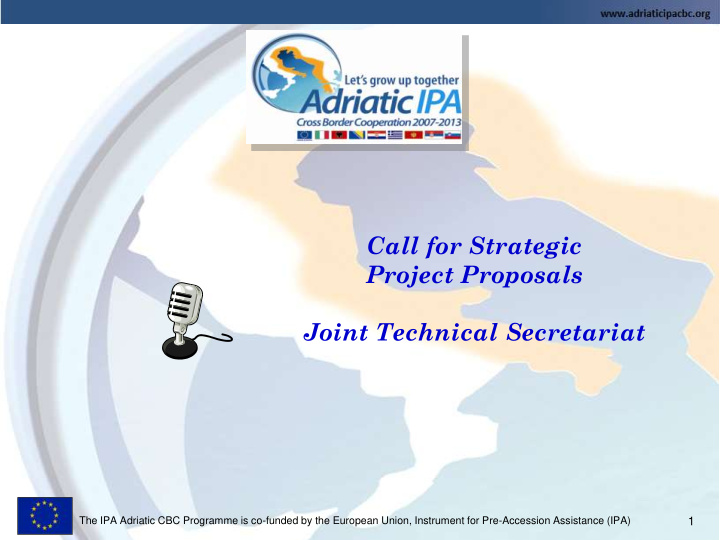 call for strategic project proposals joint technical