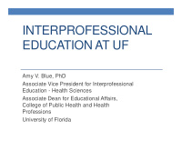 interprofessional education at uf