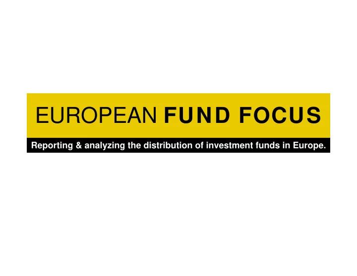 european fund focus