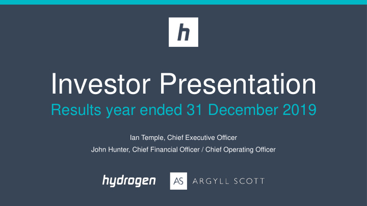 investor presentation