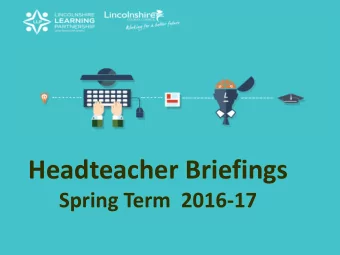 Headteacher Briefings Spring Term  2016-17  The Ladder of Intervention  Strategy into Practice