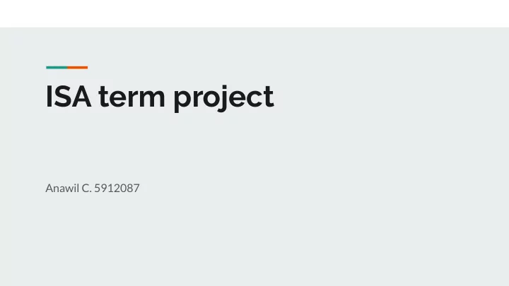isa term project