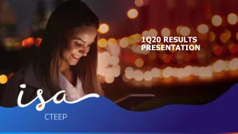 1Q20 RESULTS  PRESENTATION  Disclaimer  The statements contained in this report regarding the