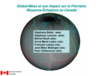 Global-  -M  Mso  so et son Impact sur la Prvision  et son Impact sur la Prvision  Global