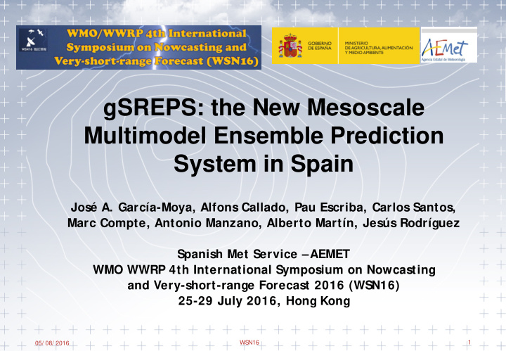 gsreps the new mesoscale multimodel ensemble prediction