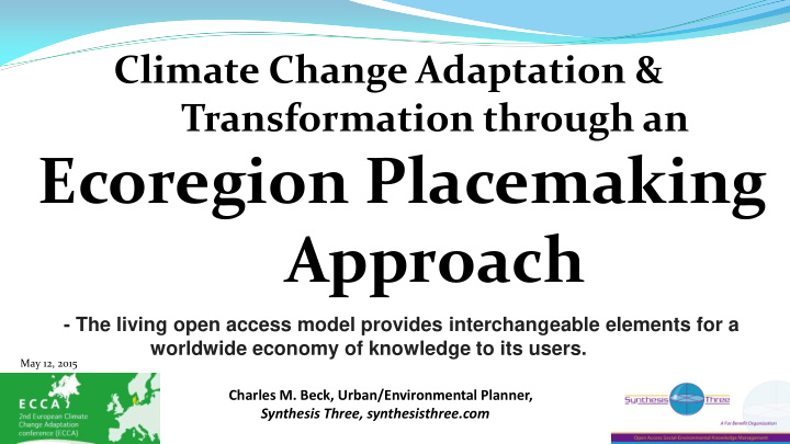 ecoregion placemaking approach