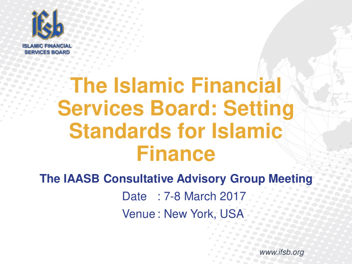 the islamic financial services board setting standards