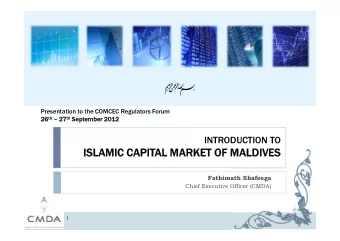 c  Presentation to the COMCEC Regulators Forum 26 th  27 th September 2012  INTRODUCTION TO