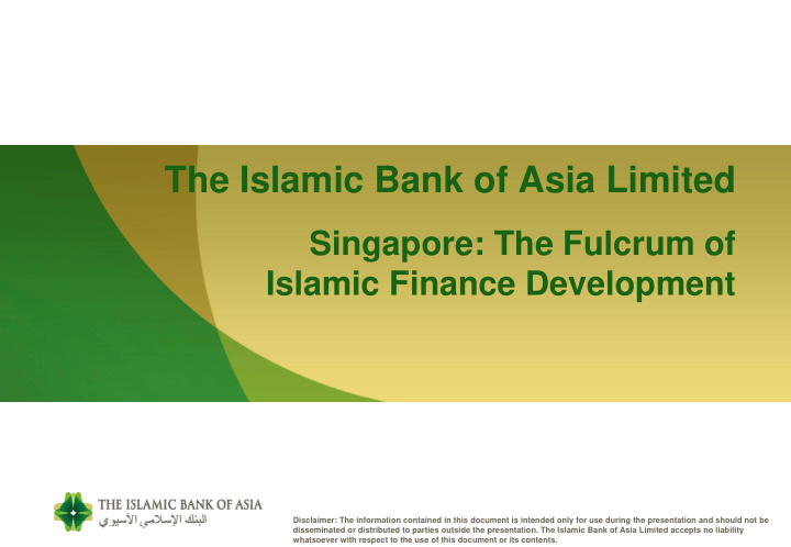 the islamic bank of asia limited