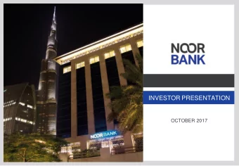 INVESTOR PRESENTATION  OCTOBER 2017 Presented By  John Iossifidis  Vicky Bhatia  Damian White