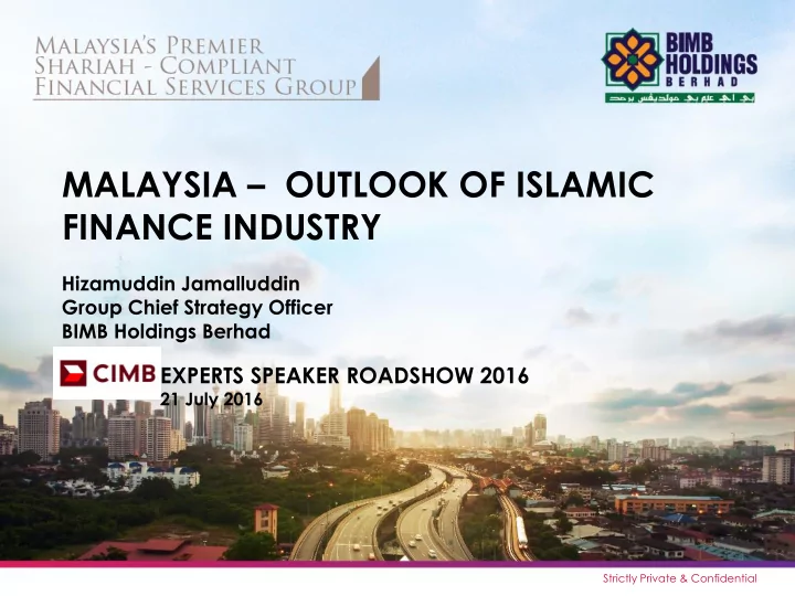 malaysia outlook of islamic finance industry