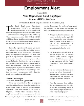 T  Commission (EEOC) has promulgated  the employer?  In that regard, the employer will