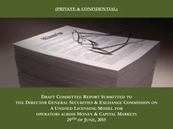 29 TH OF J UNE , 2015 T ABLE OF C ONTENTS I NTRODUCTION