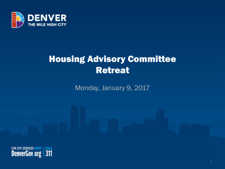 housing advisory committee retreat