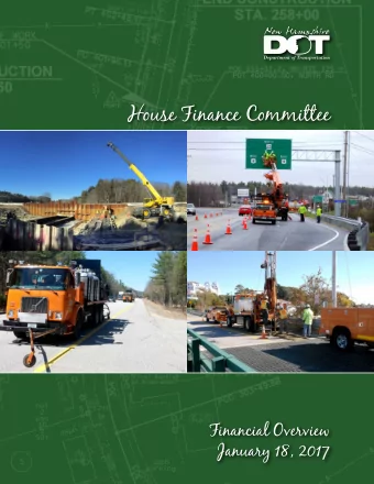 House Finance Committee  Financial Overview  January 18, 2017  Capitol Investments  House Finance