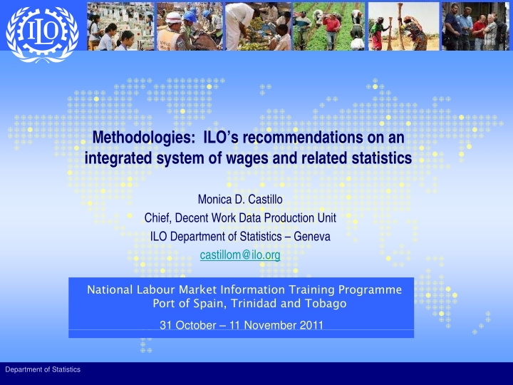 methodologies ilo s recommendations on an integrated