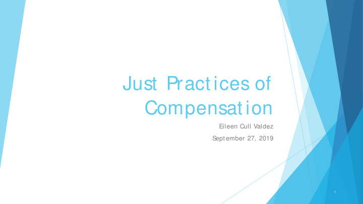 just practices of compensation