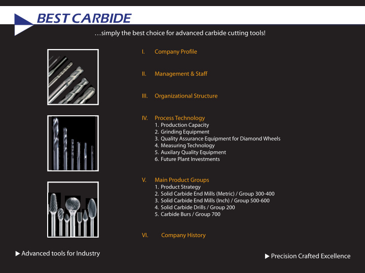 simply the best choice for advanced carbide cutting tools