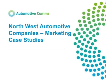 North West Automotive  Companies  Marketing  Case Studies  About Us: Automotive Comms  Strategic