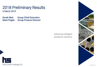 2018 Pre  reliminary Results  Half Year Results  Six Months Ended 30 June 2015  6  6 Mar  arch 20