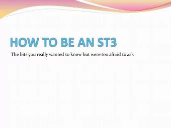 The bits you really wanted to know but were too afraid to ask  What to expect from this  morning...