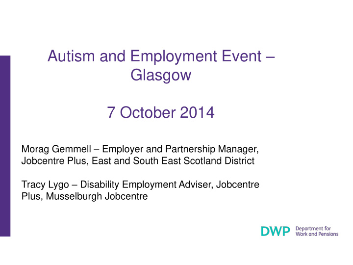 autism and employment event