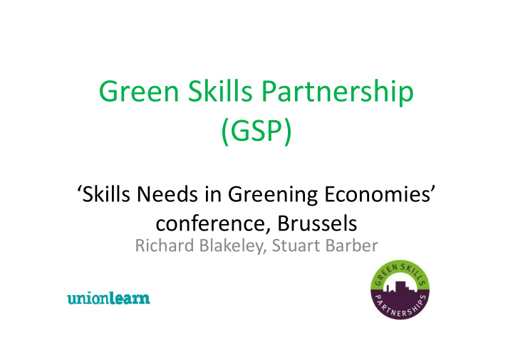 green skills partnership gsp