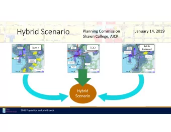 Hybrid Scenario  Planning Commission  January 14, 2019  Shawn College, AICP  Belt &amp;  Trend  TOD