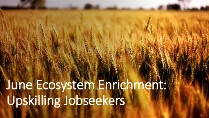 upskilling jobseekers