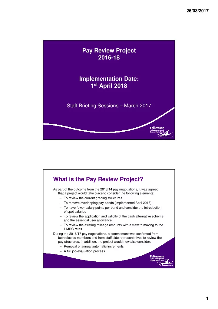 pay review project 2016 18 implementation date 1 st april
